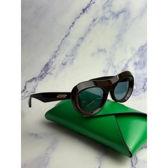NEW Bottega Veneta BV1284S Brown Blue Aviator Sunglasses main image 6